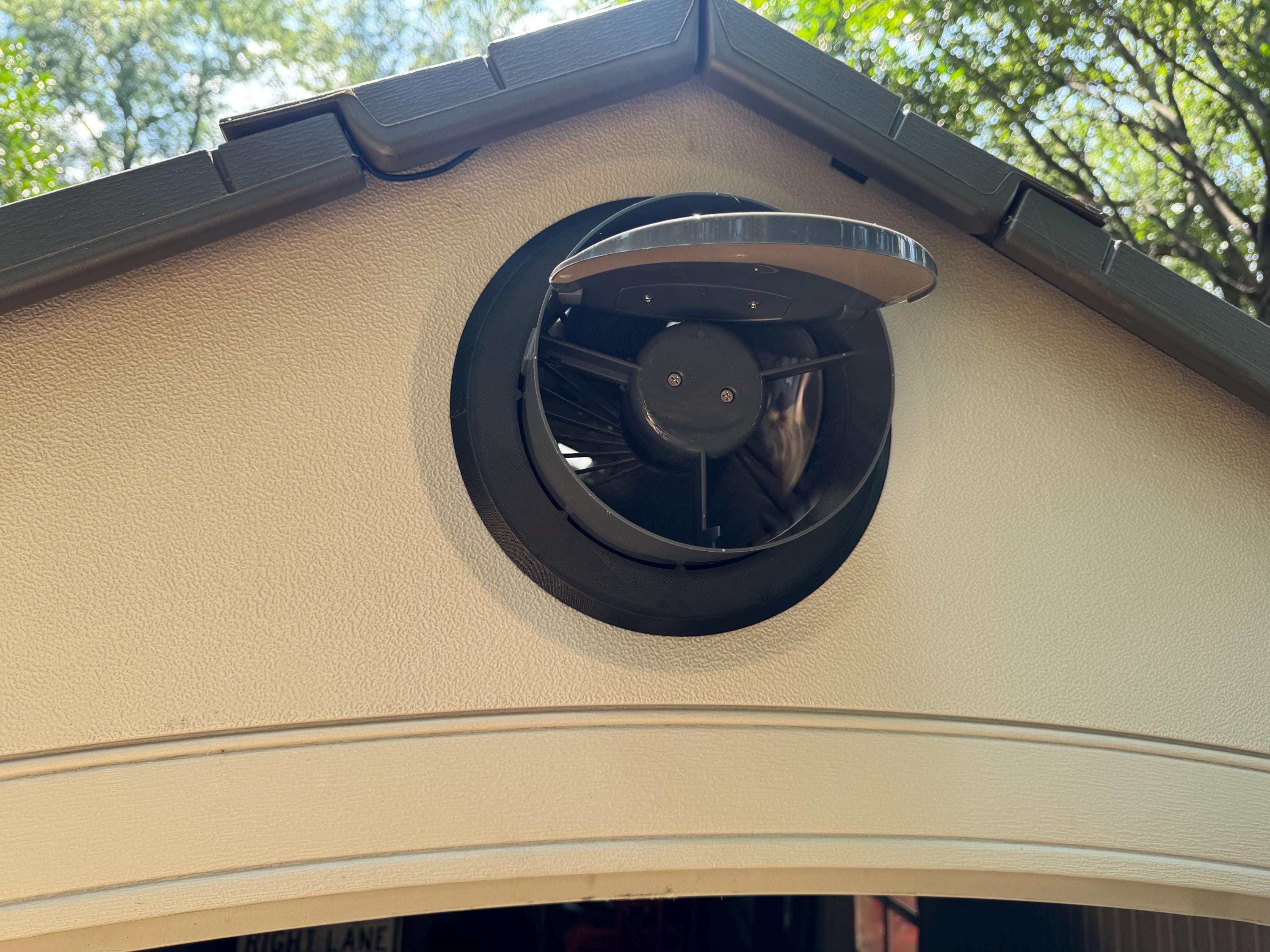 Adapter Ring For Lifetime Shed Gable Exhaust Fan Installation (No Fan Included)