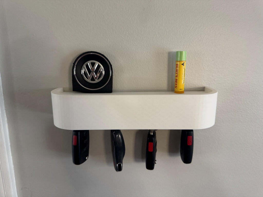 Modern Entryway Shelf with 4 Hidden Key Hooks